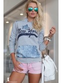 Light gray hoodie F219 - Online store - Boutique